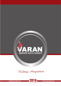 Katalog 2016 sayfalı.fh11 - Varan Madeni Eşya Sanayi