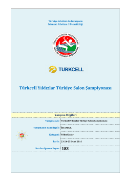 Türkcell Yıldızlar Türkiye Salon Şampiyonası