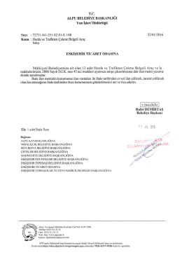 alpu belediyesi hurda ve trafikten &ccedil;ekme belgeli ara&ccedil; satışı hk.