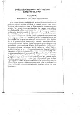 Statik ortamda geometrik yapıların hareket ettirilmesi ve d&ouml;nd&uuml;r&uuml;lnı