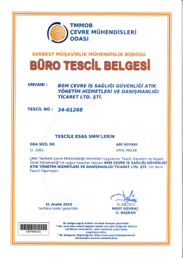 &ccedil;evre muhendıslerı - BSM &Ccedil;evre Danışmanlık