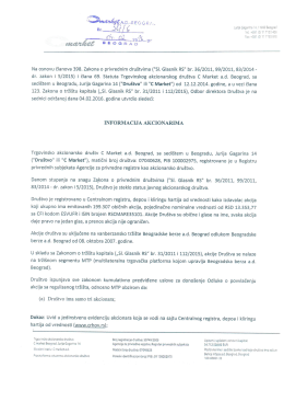 dr. zakon i 5/2015) i člana 69. Statuta Trgovinskog