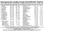 Raspored obilaska ciscenja dimnjaka