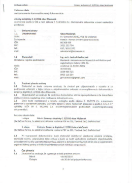Zmluva o dielo na vypracovanie územnoplánovacej dokumentácie