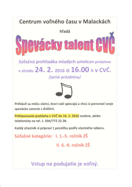 Spev&aacute;cky talent