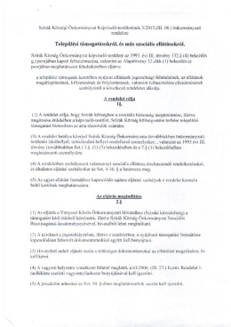Szoci&aacute;lis rendelet hat&aacute;lyon k&iacute;v&uuml;li