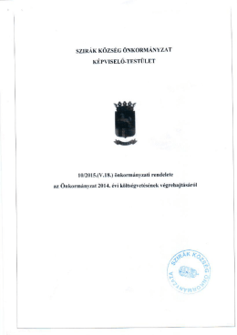 SZIR&Aacute;K K&Ouml;ZS&Eacute;G &Ouml;NKORM&Aacute;NYZAT E&Eacute;PVISEL&Ouml;