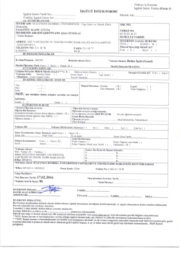 İŞG&Uuml;C&Uuml; İSTEM FORMU - euygulama.dpb.gov.tr