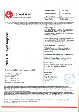 Gebaude Barriere Nem Bariyeri ALU TS EN 13859