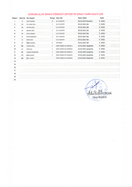 Sorumluluk sınavına girecek öğrenci listesi için tıklayınız.