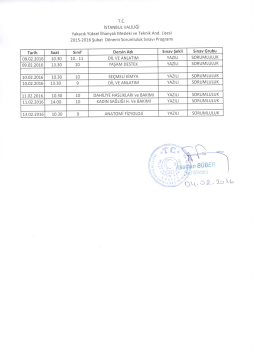 sor sın prog - Yakacık Yüksel İlhan Alanyalı Mesleki ve Teknik