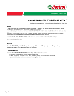 Castrol MAGNATEC STOP-START 0W-30 D - Castrol