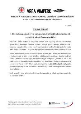 Tiskovou zpr&aacute;vu