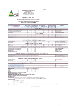 CE 1/2016 Vojensk&eacute; lesy a statky ČR, s.p. D&iacute;V&iacute;ze Horn&iacute; Plan&aacute;