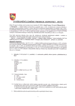 Zveřejnění záměru prodeje