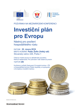 Investiční plán pro Evropu - Asociace pro rozvoj infrastruktury