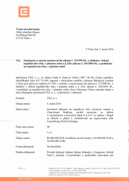 Česk&aacute; n&aacute;rodn&iacute; banka