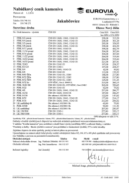 Oficiální ceník výrobků - EUROVIA Kamenolomy, as