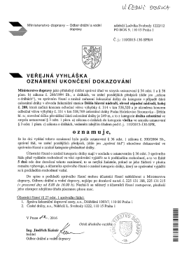 Veřejná vyhláška
