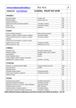 Týdenní menu v PDF - Nádražní Restaurace Branik
