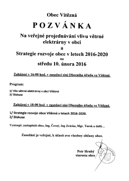 POZVÁNKA - Vítězná