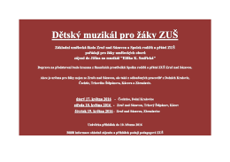 Dětsk` muzikál pro žáky ZUŠ