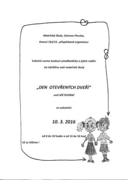 &bdquo;DEN OTEVŘEN&Yacute;CH DVEŘ&Iacute;"