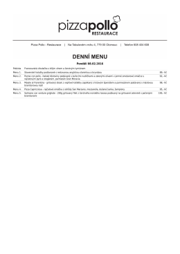 Denn&iacute; menu - Pizza Pollo