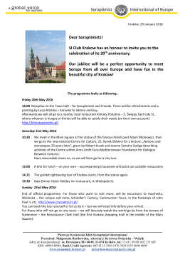 Krakow – invitation for 20th anniversary