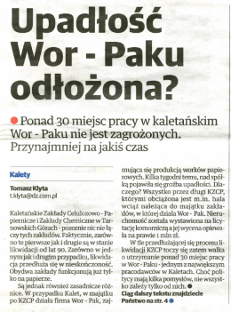 Artykuł Dziennika Zachodniego