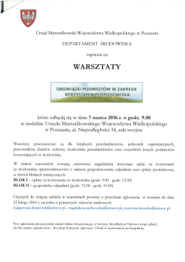 Warsztaty - Powiat Obornicki