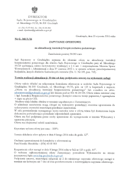 Treść informacji - Sąd Rejonowy w Grudziądzu