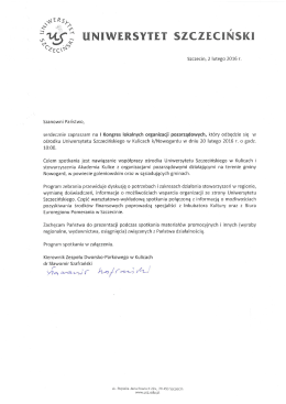 Zaproszenie i program