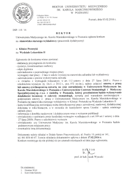 Szczegółowe informacje - Uniwersytet Medyczny im. Karola