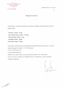 Sprzedaż Drewna Size : 188.14 kb Format : PDF