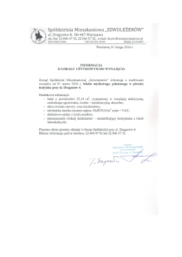 WOLNY LOKAL UŻYTKOWY