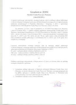 Zarządzenie w sprawie częściowego unieważnienia
