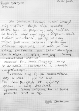 Opinie pacjentow 5 - Centrum Flebologii