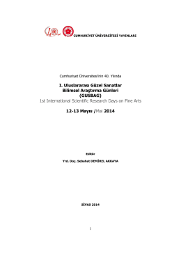 GUSBAG 2014 Proceedings - Cumhuriyet Üniversitesi