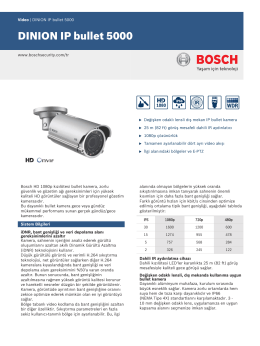 DINION IP bullet 5000 - Bosch Security Systems