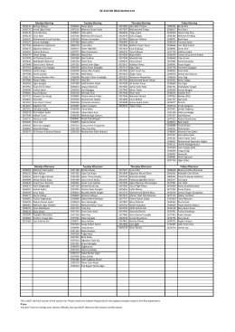 EE 213 Fall 2014 Section List