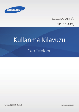 Samsung Galaxy A3 (4G) Kullanım Kılavuzu