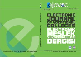ELECTRONIC JOURNAL OF VOCATIONAL COLLEGES
