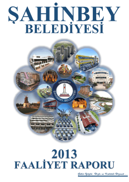 BELEDİYESİ 2013 - Şahinbey Belediyesi
