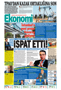 7 ağustos 2014 - Ekonomi Gazetesi