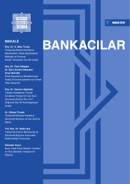 Bankacılar Dergisi - Türkiye Bankalar Birliği