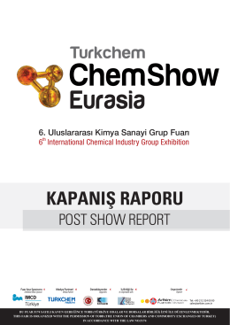 CHEMSHOW EURASIA 2014 KAPANIŞ RAPORU