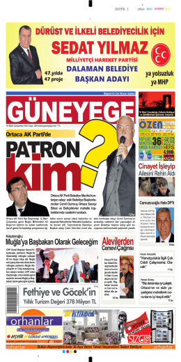 19 Mart 2014 - Güney Ege Gazetesi