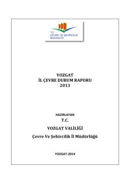 Yozgat - Çevre ve Şehircilik Bakanlığı