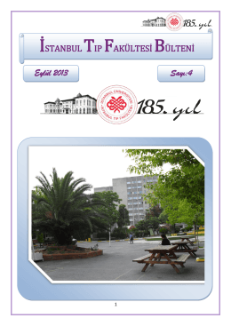 4. Sayı - İstanbul Tıp Fakültesi